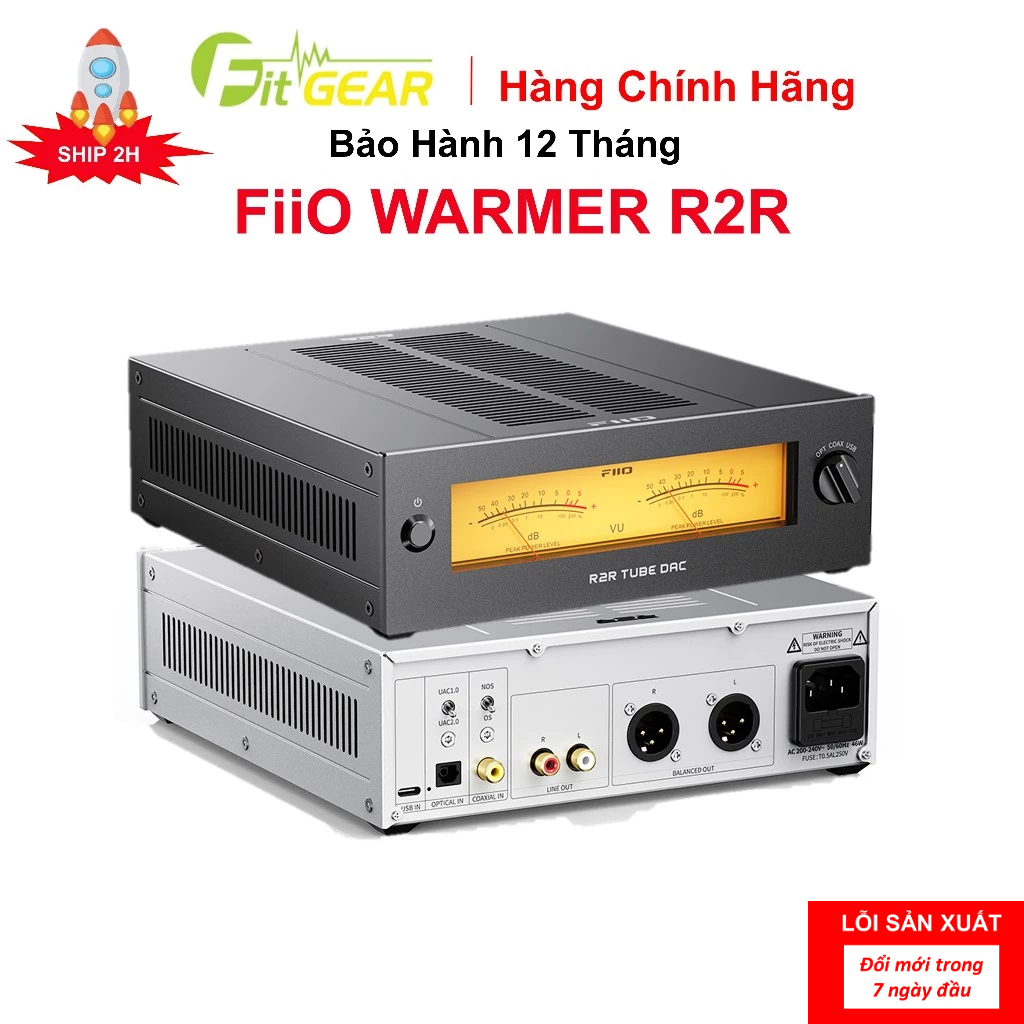 Thiết Bị Giải Mã FiiO WARMER R2R Desktop DAC R2R Kết Hợp AMP Bóng Đèn - Bảo Hành 12 Tháng