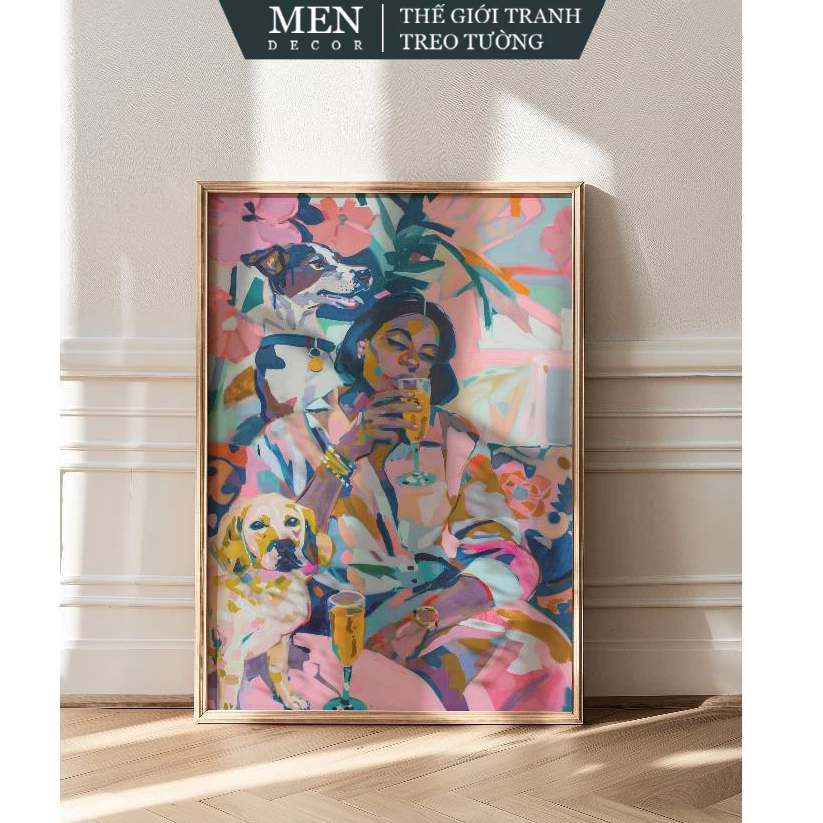 Tranh treo tường, Trendy Apartment Decor, Trendy Painting, Wall Decor, nhận in theo yêu cầu, tặng kè