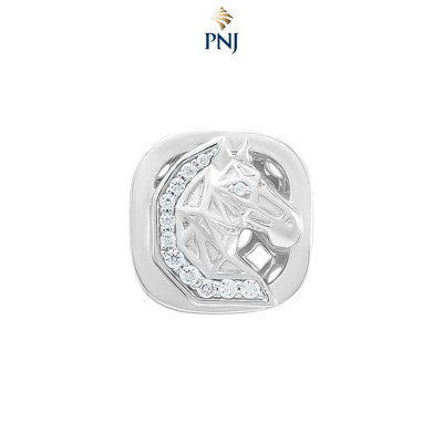 Hạt Charm Nam Bạc đính đá MANCODE by PNJ Uy Mã Kim Lĩnh XMXMW000082