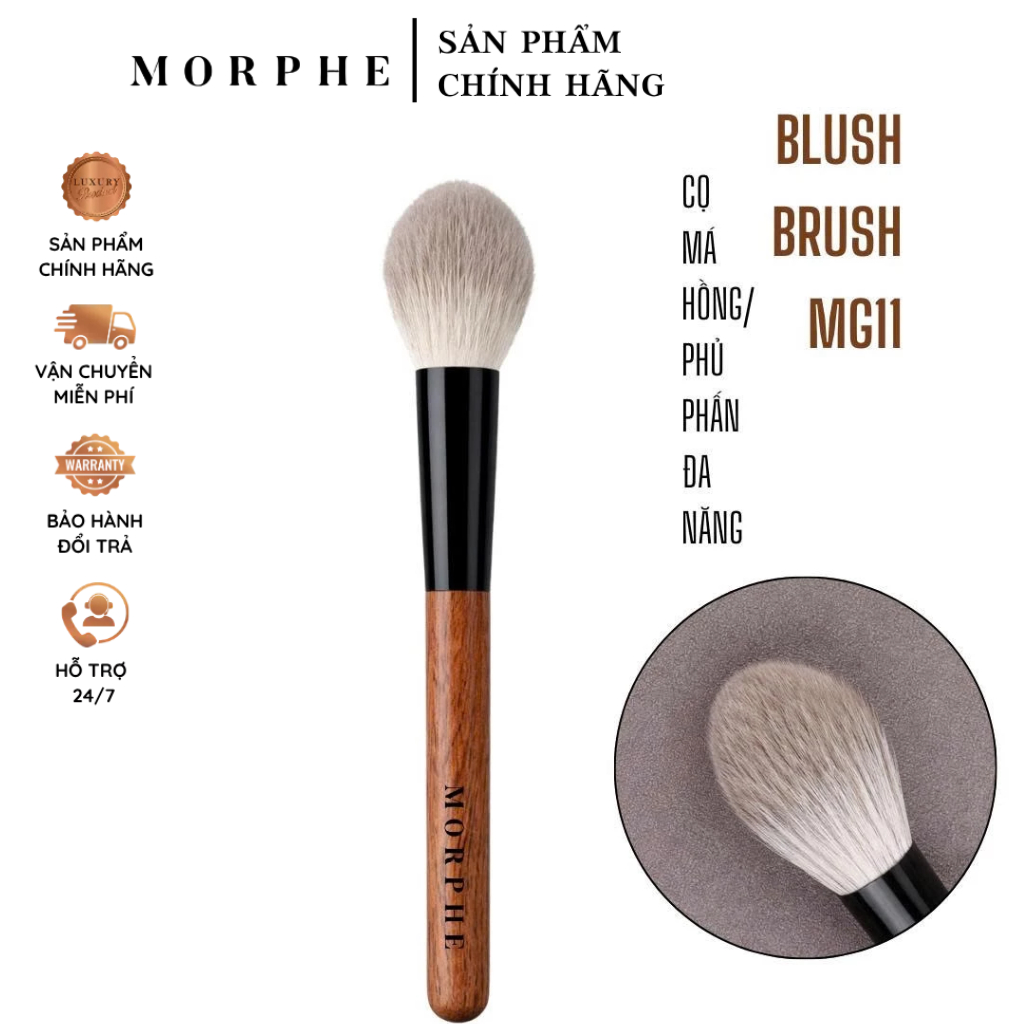 Cọ trang điểm má hồng - cọ phủ phấn- cọ setting MORPHE Blush Brush MG11