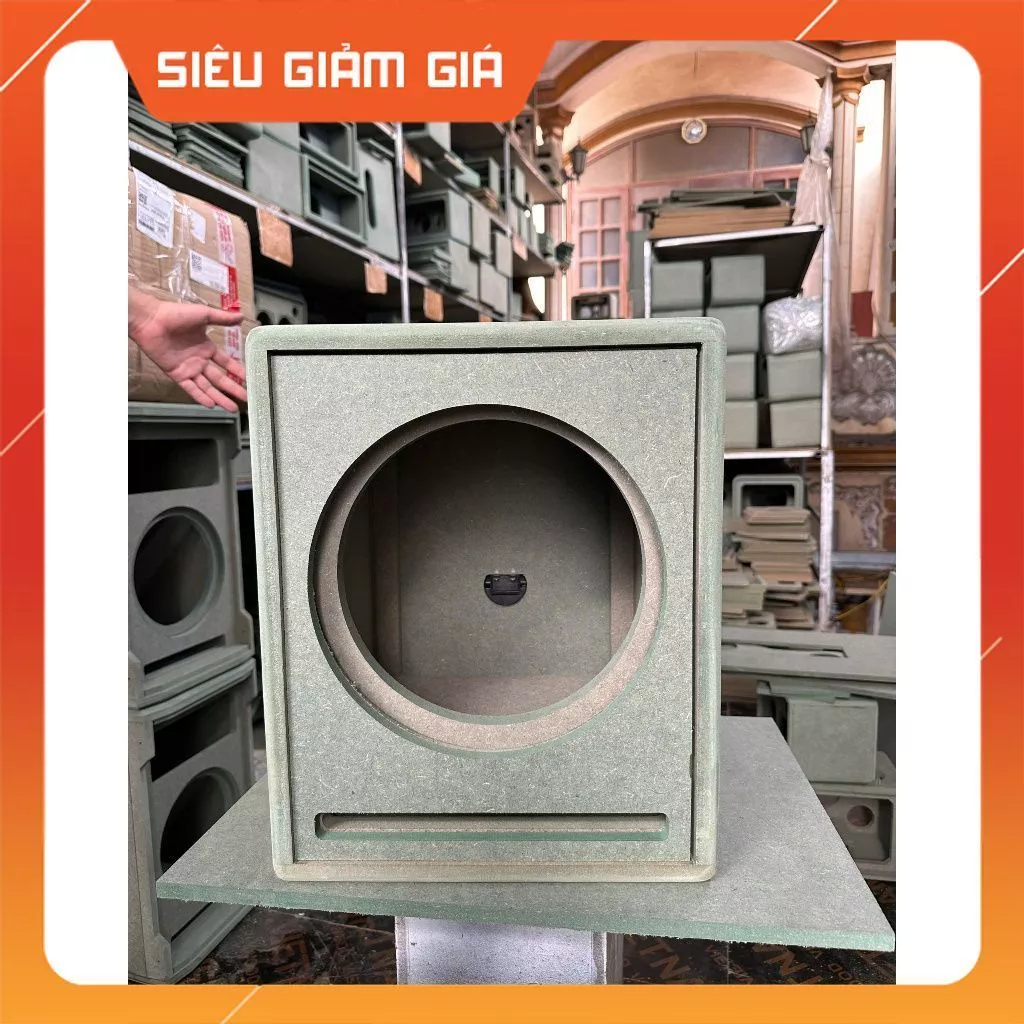 Thùng sub hơi bass 25, KT 35x38x35 gỗ 17mm dáng vuông. thông hơi thiết kế đặc biệt, Tặng kèm trạm lo