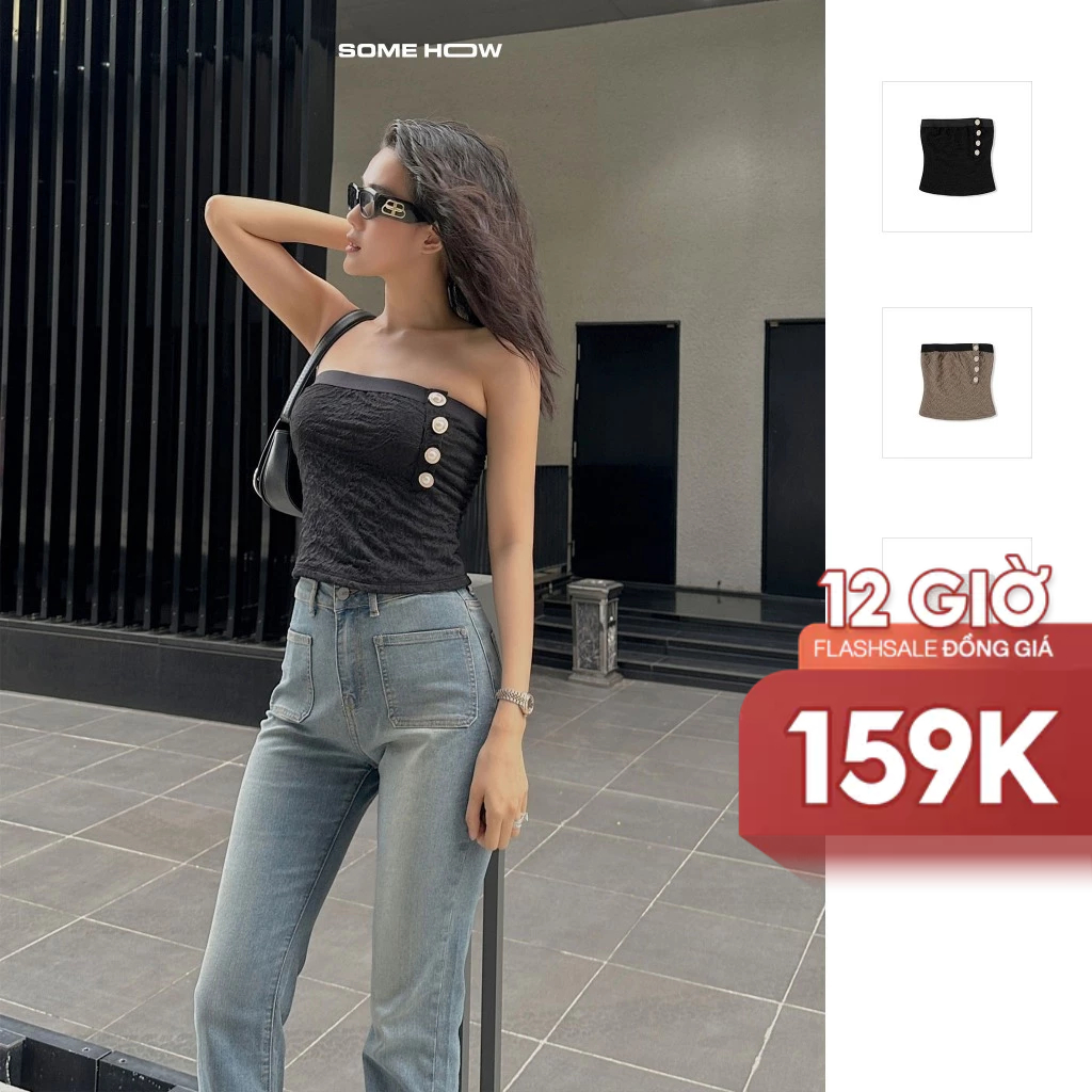 [Deal Độc Quyền] Áo Top Nữ Straight Across , Chất Thun Nhăn Thoải Mái , WKI007 SOME HOW STORE
