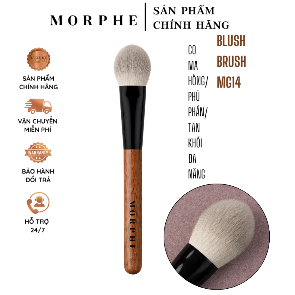 Cọ trang điểm má hồng phủ phấn MORPHE Blush Brush MG14