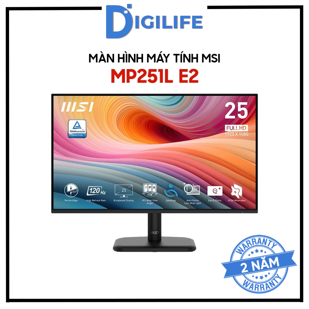 Màn Hình Văn Phòng - MSI MP225V MP242L MP251L E2 MP251W E2 22-24.5 inch FHD IPS 100Hz