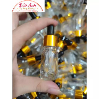 combo 10 Chai  thủy tinh 10ml trắng  dùng để chiết mực ,tê, serum
