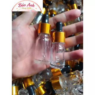 combo 10 Chai  thủy tinh 10ml trắng  dùng để chiết mực ,tê, serum