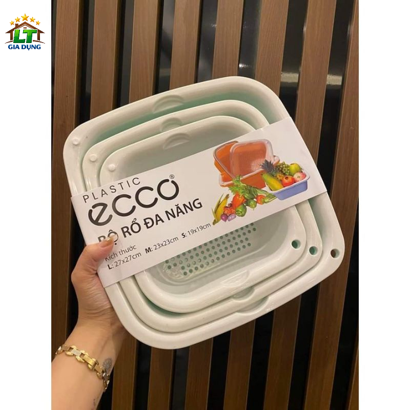Bộ rổ 6 món kèm chậu nhựa đựng đồ ECCO tiện dụng Gia Dụng LT