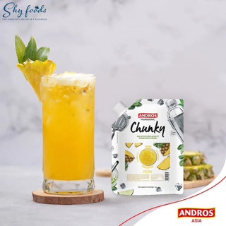 Mứt Chunky Thơm (Dứa) Andros (Pineapple Chunky) - túi 1kg.