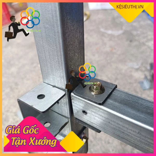 Bát u khớp nối sắt hộp vuông giải pháp thi công kệ bàn gác lững 20x20, 25x25, 30x30, 40x40, 50x50