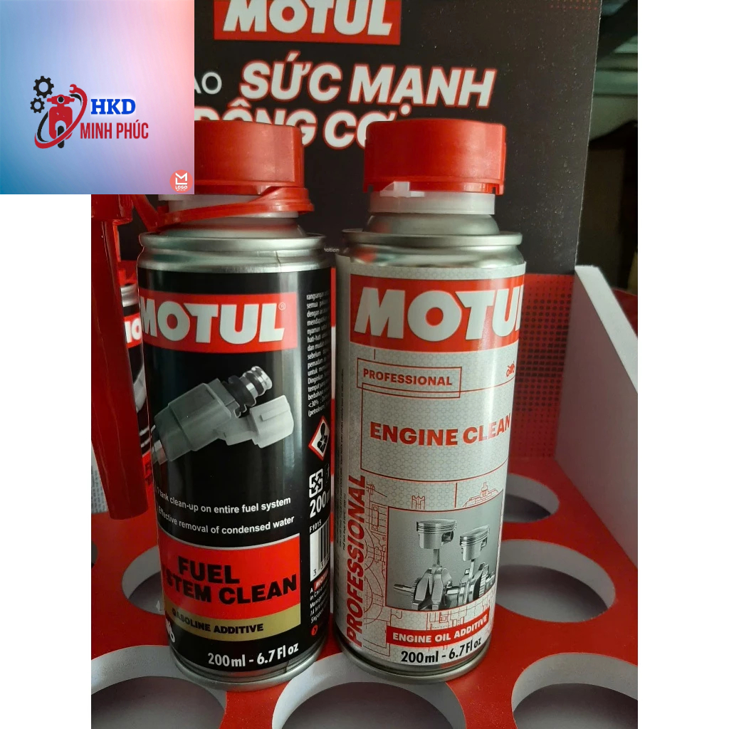 (chính hãng motul) Combo súc động cơ+ vệ sinh kim phun buồng đốt MOTUL 200ML