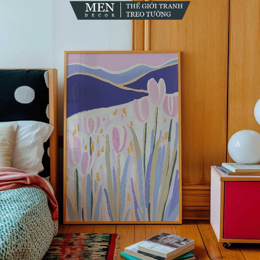Tranh treo tường, Wall Art, Floral Cactus Painting, Cowgirl Style, nhận in theo yêu cầu, tặng kèm đi