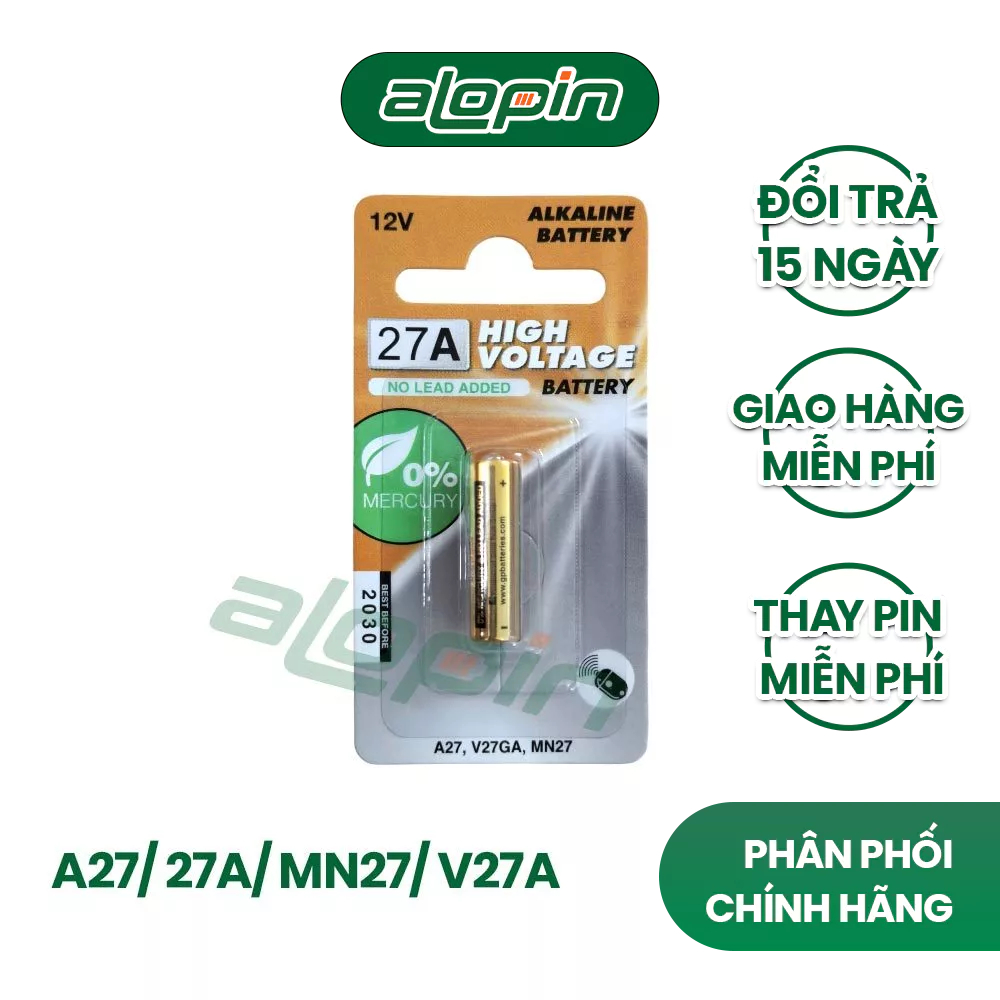 Pin GP Alkaline A27 (27A / MN27 / V27A) - Chính Hãng