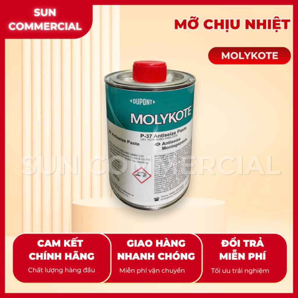 Mỡ bôi trơn chịu nhiệt Molykote P-37 Antiseize Paste, 500g/hộp