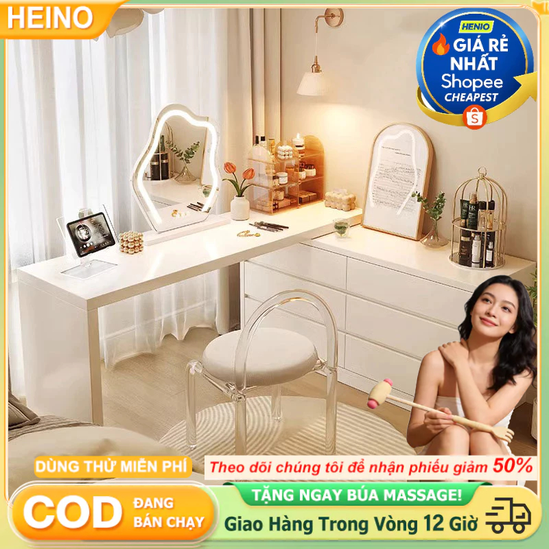 3 kích cỡTủ kết hợp bàn trang điểm xoay có thay đổi kích thước bàn làm việc có kèm ngăn chứa đồ