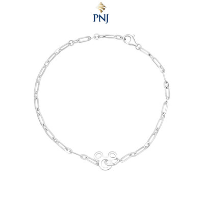 Lắc tay nam Bạc Disney|PNJ Mickey 0000W000161