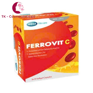 (CHÍNH HÃNG) Viên Uống Ferrovit C Giúp Bổ Sung Sắt Và Vitamin Hỗ Trợ Giảm Thiếu Máu - Hộp 30 Viên