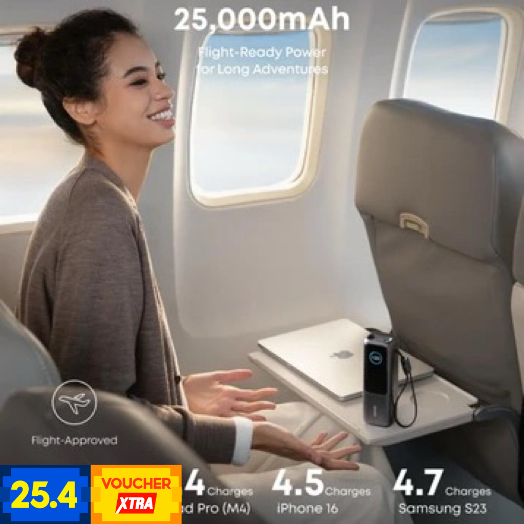 Pin dự phòng Anker 25.000mAh 165W tích hợp cáp rút gọn A1695