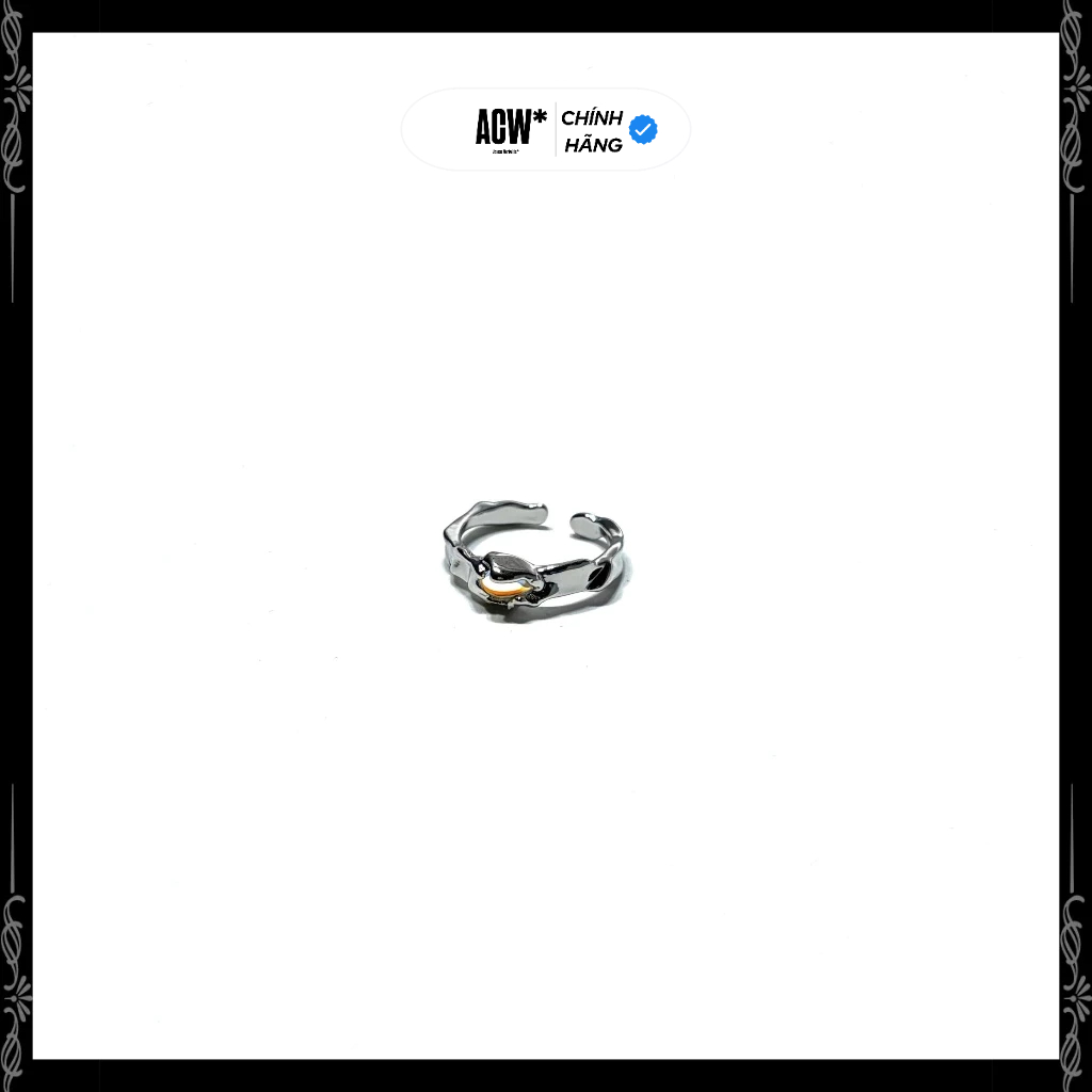 Nhẫn Titan Đính Đá Opal Không Gỉ Access Workshop – Nhẫn Freesize Đổi Màu Opal Access Ring