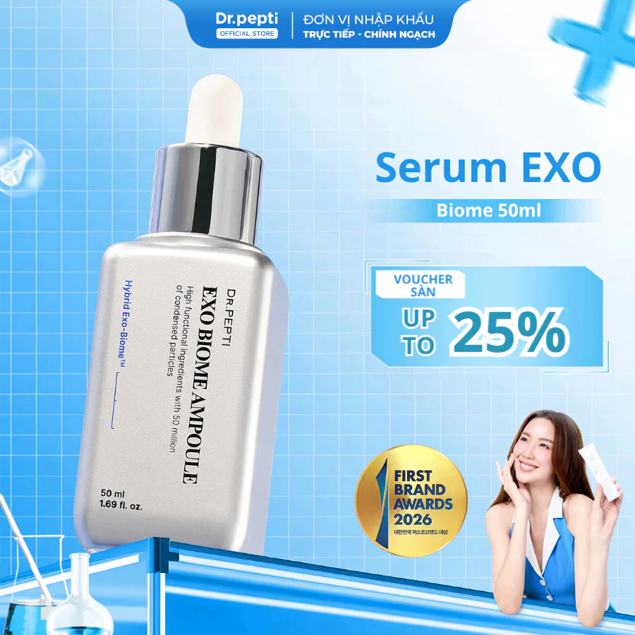 [CHÍNH HÃNG] Serum Tinh Chất Dr PEPTI EXO BIOME Ampoule 50ml Dưỡng Da Nâng Cơ Chống Lão Hoá Da Hàn Q