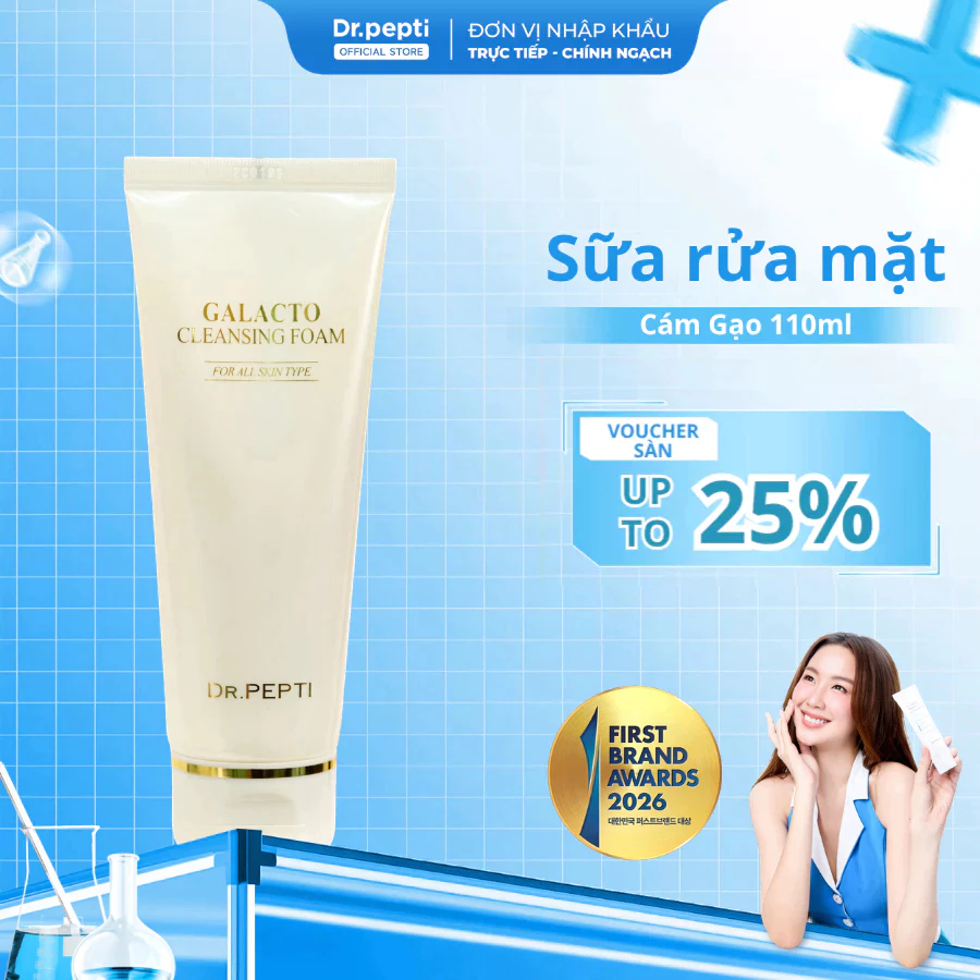 [TH] [CHÍNH HÃNG] [LIVE] Sữa Rửa Mặt Tạo Bọt Dr.Pepti Galacto Cleansing Foam làm Sạch Da Giúp Da Sán