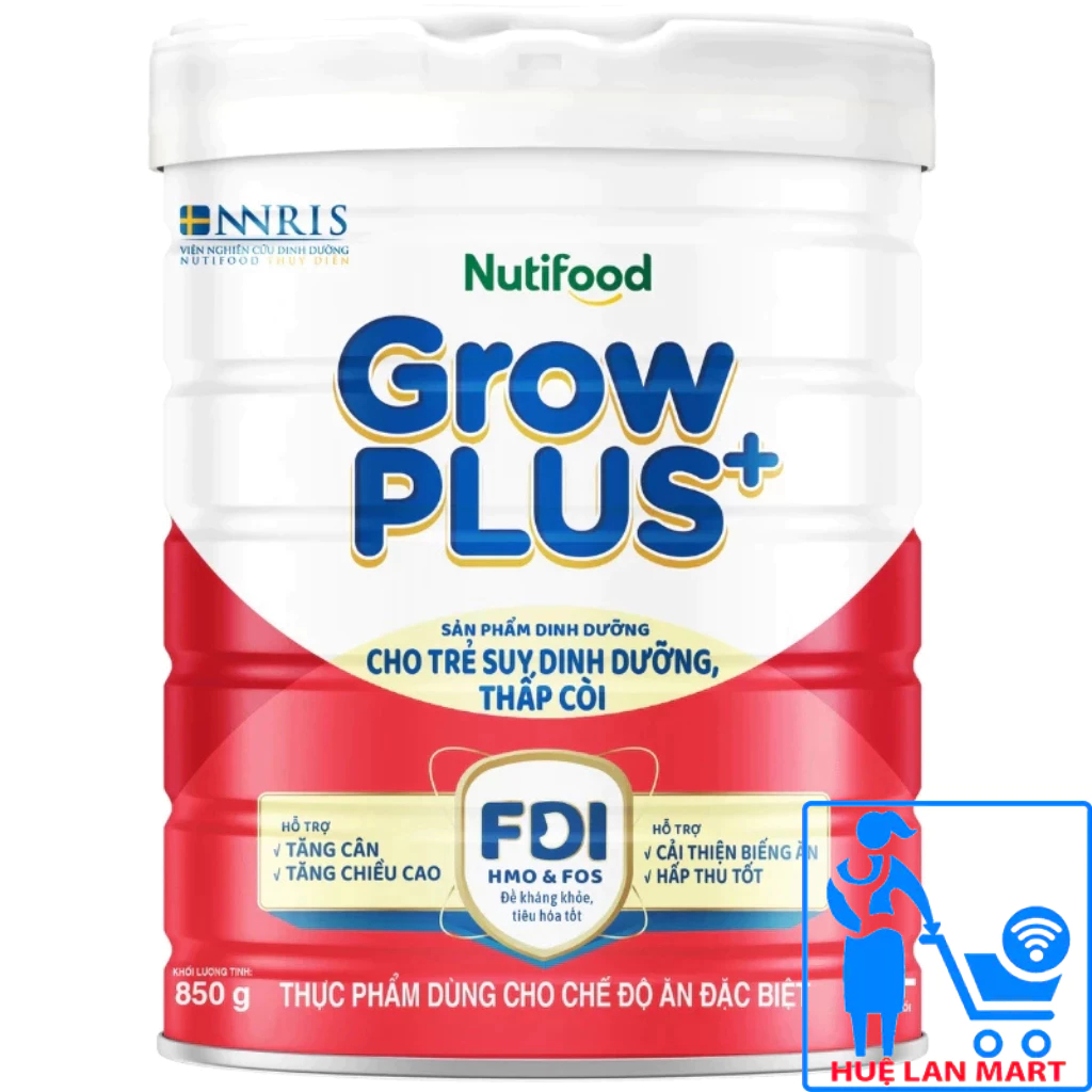 Sữa Bột Nutifood Grow Plus đỏ Suy Dinh Dưỡng  Số 1+ lon 800g