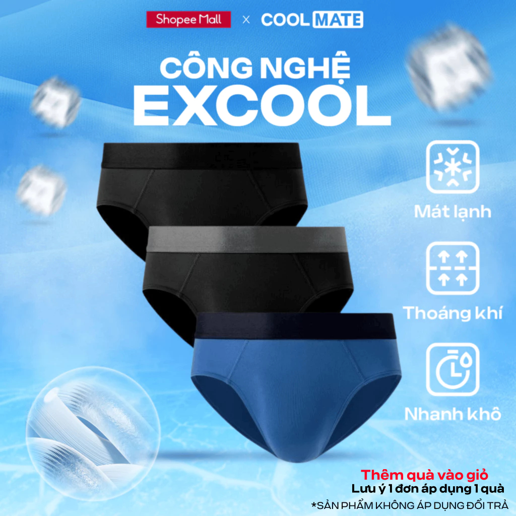 [MUA 3 TẶNG 1]Combo 03 Quần lót nam Brief Excool Function Coolmate