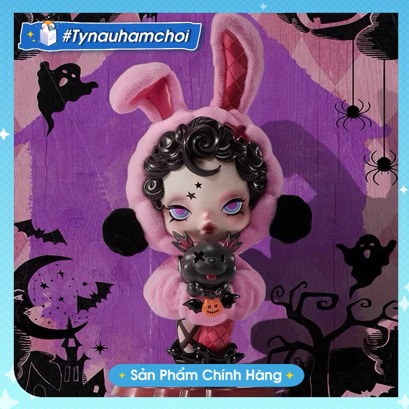 [Chính Hãng] sẵn Mô hình Skull Panda Bunny Or Doggy -  Skull Panda thỏ hồng noel 2024 phiên bản gioi