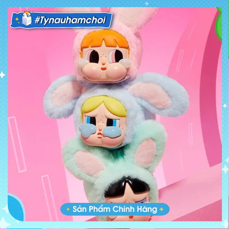 [ Chính hãng ] POP MART Crybaby × The Powerpuff Girls Series Vinyl Plush Pendant Blind Box