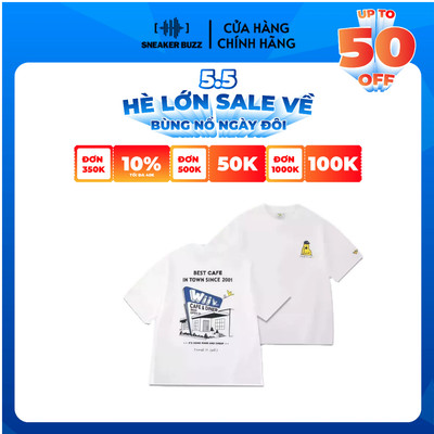 Áo What It Isnt Thun Cotton Wii Café Off-White Unisex 5SBTS062OW