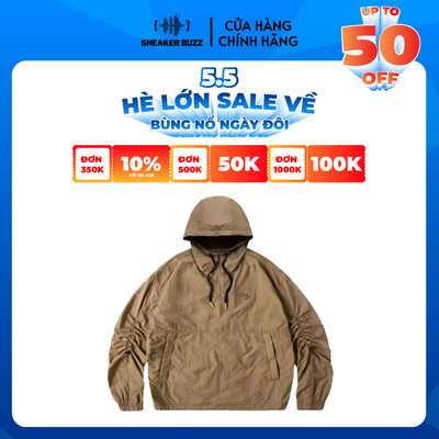 Áo What It Isnt Khoác Anorak Wii Polyamide Sâu Róm Antique Bronze Unisex 23SSBOAJ002AB