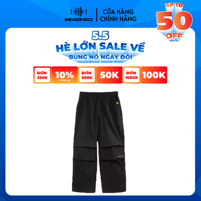 Quần What It Isnt Wii Cotton Nylon Carpenter Relaxed Fit Black Unisex 4WBLP001BK