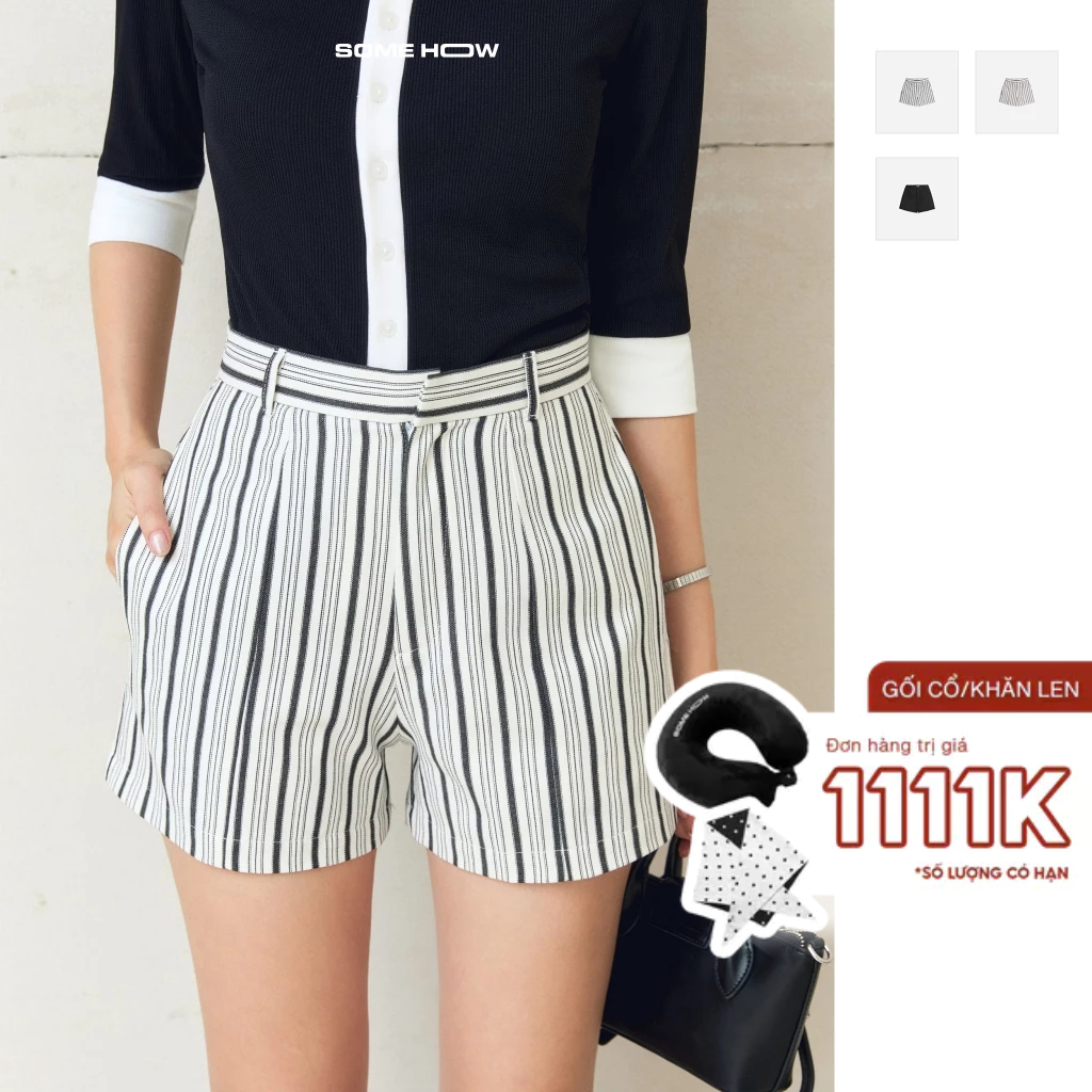[New12] Quần Short Casual Stripes Vibes Bố Cotton Thoải Mái Trẻ Trung Năng Động, WQS026  SOME HOW ST