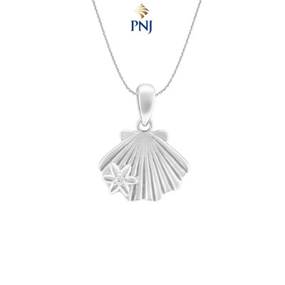 Mặt dây chuyền Bạc đính đá PNJSilver hình vỏ sò XMXMW060081