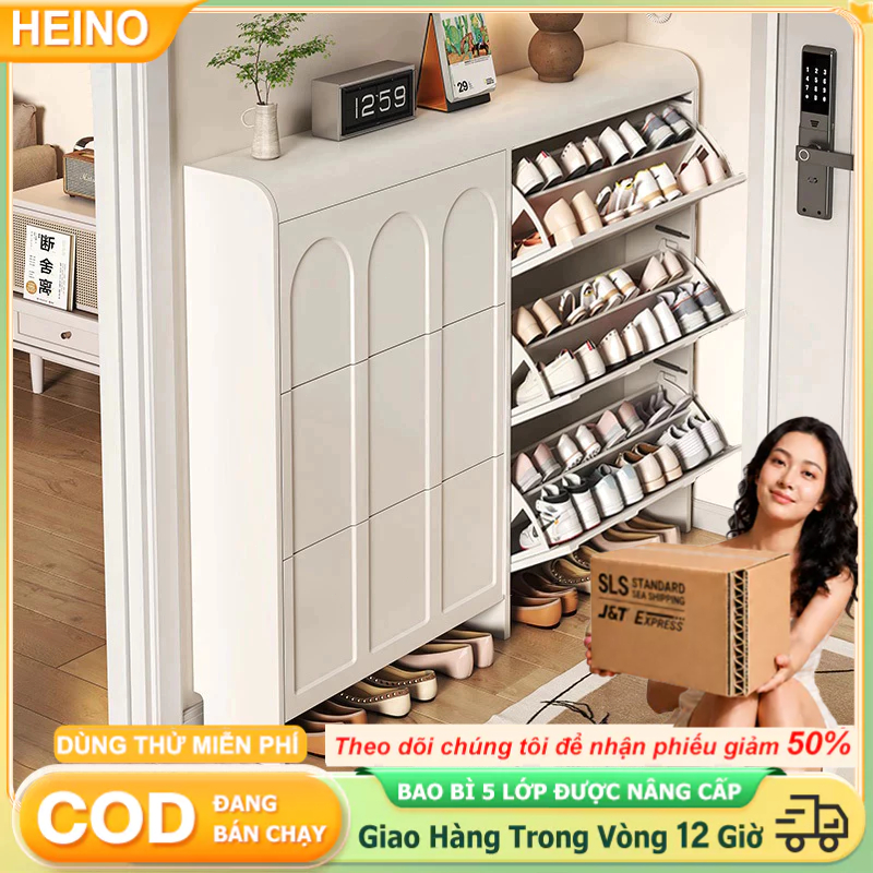 HEINO Siêu Đẹp Tủ Giày Thông Minh Gỗ Chống Nước Phong Cách Hàn Quốc Chất Liệu An Toàn