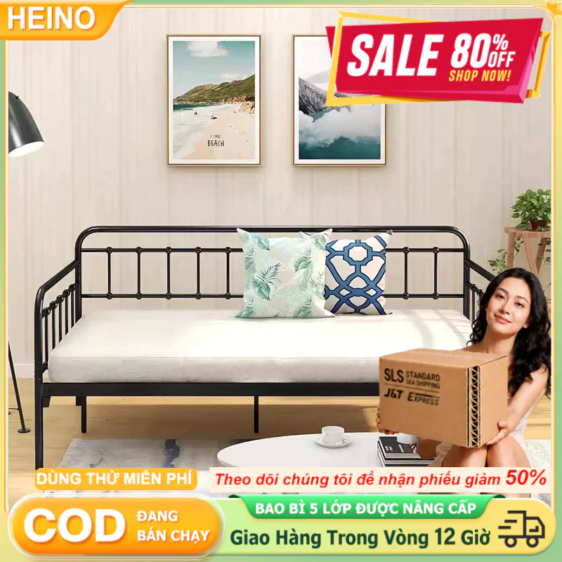 Sofa Giường Khung Sắt Đa Năng 2in1  Điều Chỉnh Thiết Kế Tối Giản Cho Căn Hộ Nhỏ