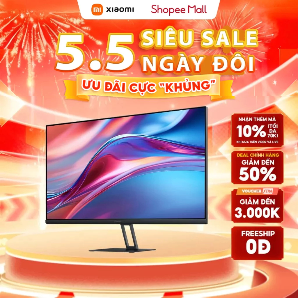 Màn Hình Máy Tính Xiaomi Monitor A27Qi EU (27 Inch/2K/IPS/100Hz/6ms) - Phiên Bản Quốc tế, Bảo Hành 3