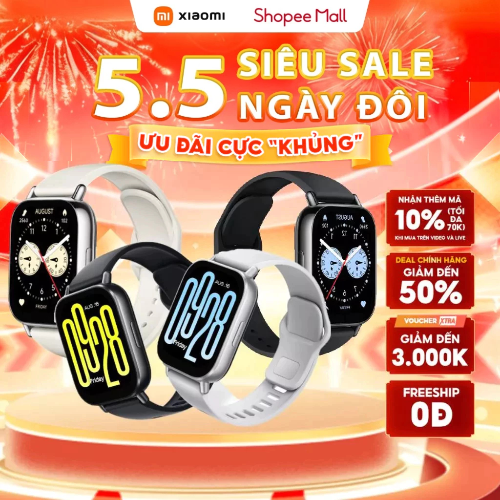 Đồng Hồ Thông Minh Xiaomi Redmi Watch 5 ACTIVE / Watch 5 LITE | Nghe Gọi Bluetooth | Chống Nước | Bả