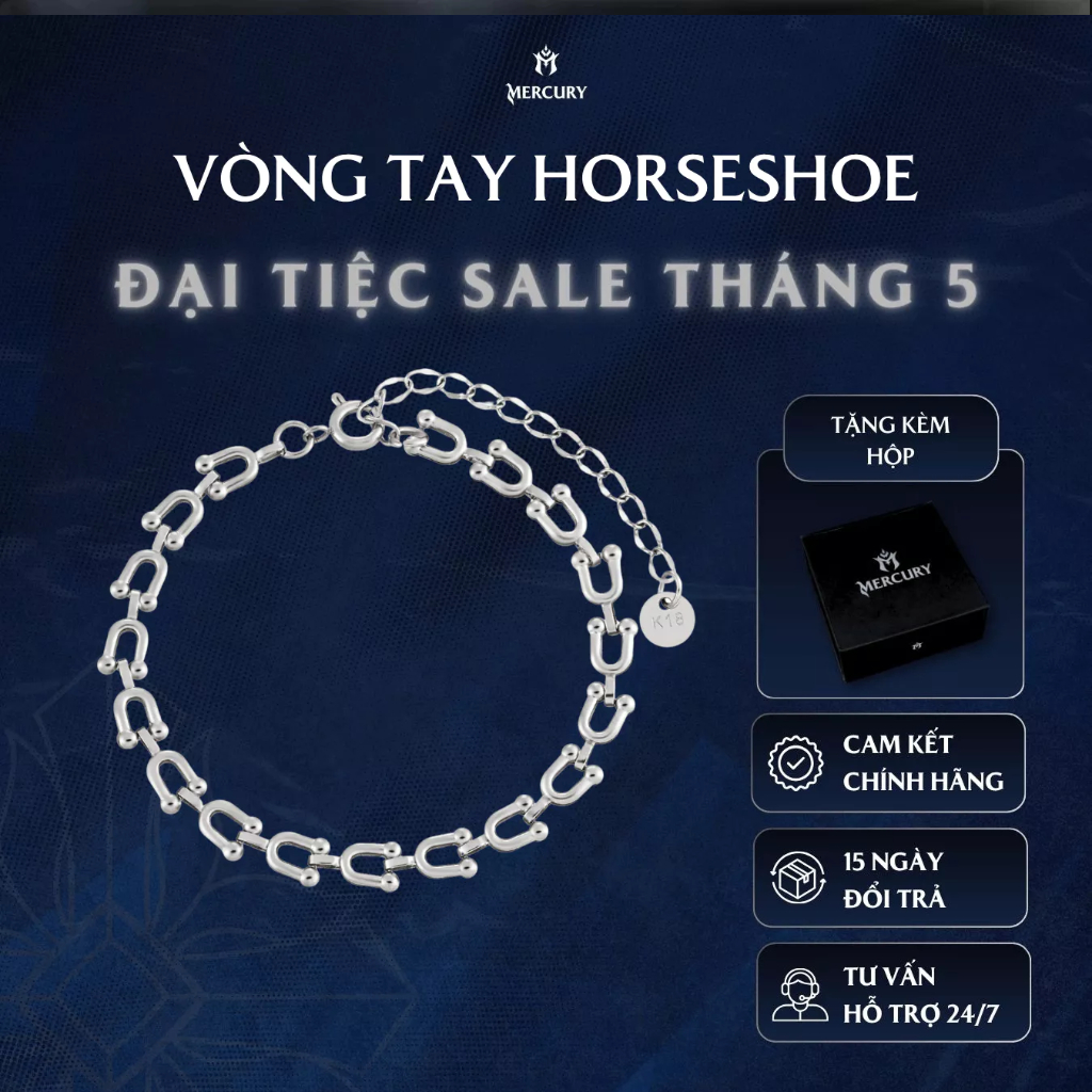 Vòng tay nam Merury Mercury Horseshoe  - Trang sức, phụ kiện thời trang đeo tay -Vòng tay không gỉ