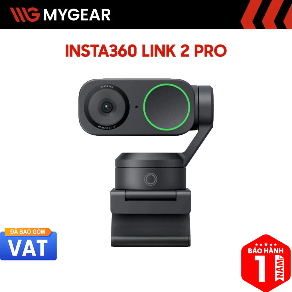 Webcam Insta360 Link 2 Pro 4K AI Tracking Gimbal 2 Trục
