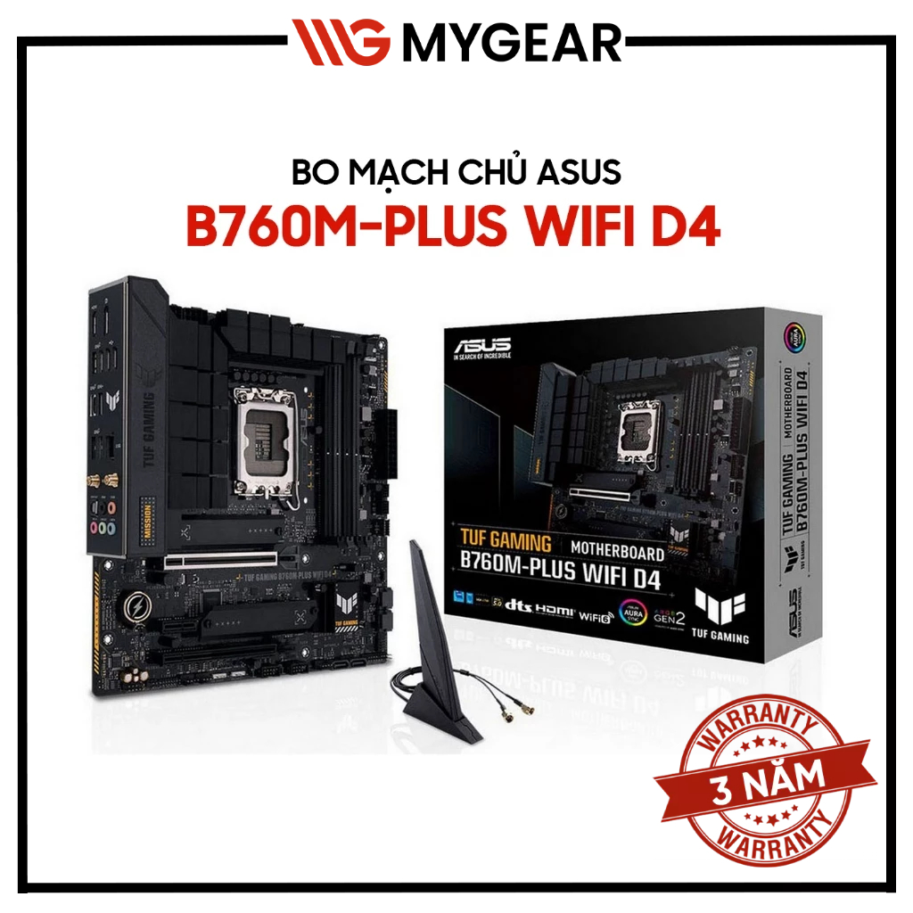 Mainboard - Bo mạch chủ Asus TUF GAMING B760M-PLUS WIFI D4/D5 B760F-F D4 / B760M-E D4 Chính Hãng