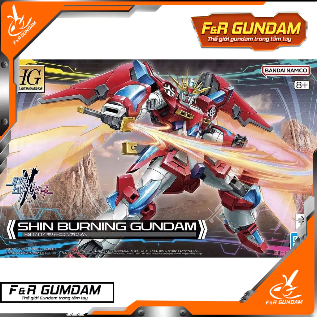 Mô hình lắp ráp Bandai HG 1/144 BM Shin Burning Gundam (Gundam Build Metaverse) chính hãng