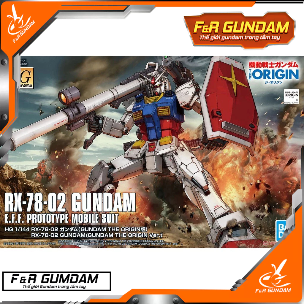 Mô Hình Lắp Ráp HG RX-78-2 GTO Gundam The Origin Ver