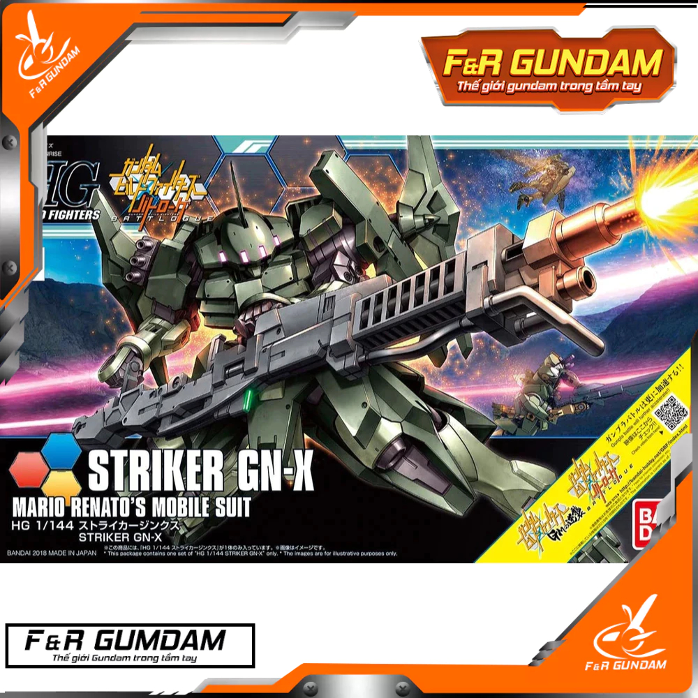 Mô hình lắp ráp Bandai HG 1/144 BF GNX-611T/G Striker GN-X BANDAI chính hãng