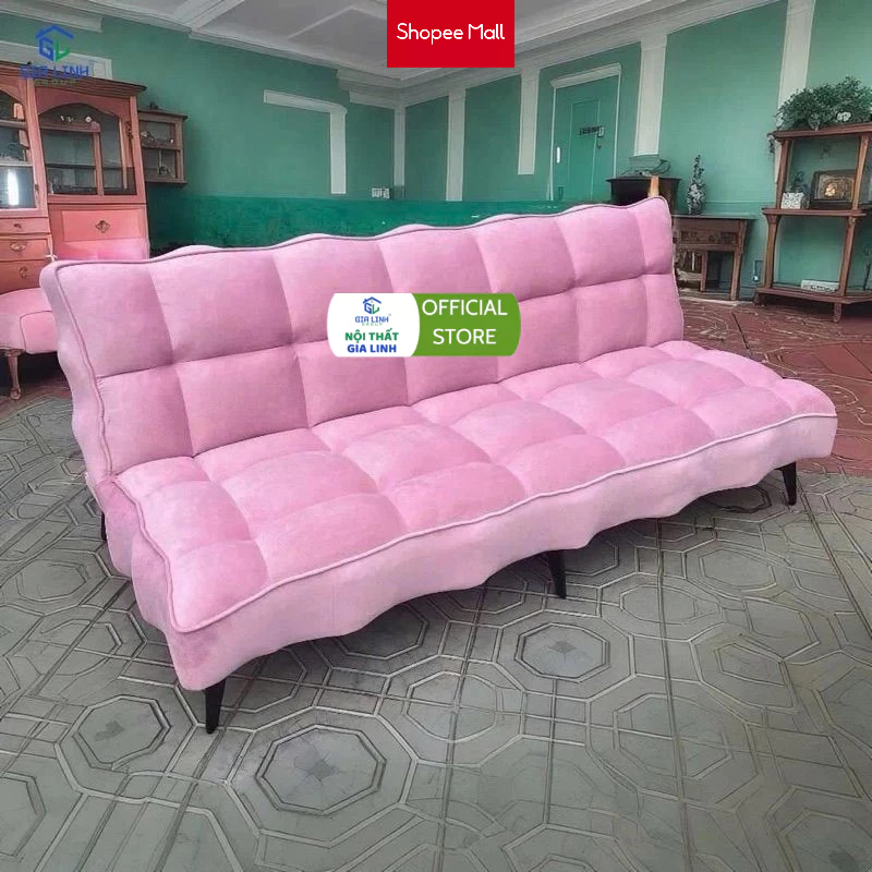 Ghế Sofa Giường Cao Cấp, Ghế Sofa Bed Lượn Sóng Kiểu Dáng Thanh Lịch Decor Phòng Khách