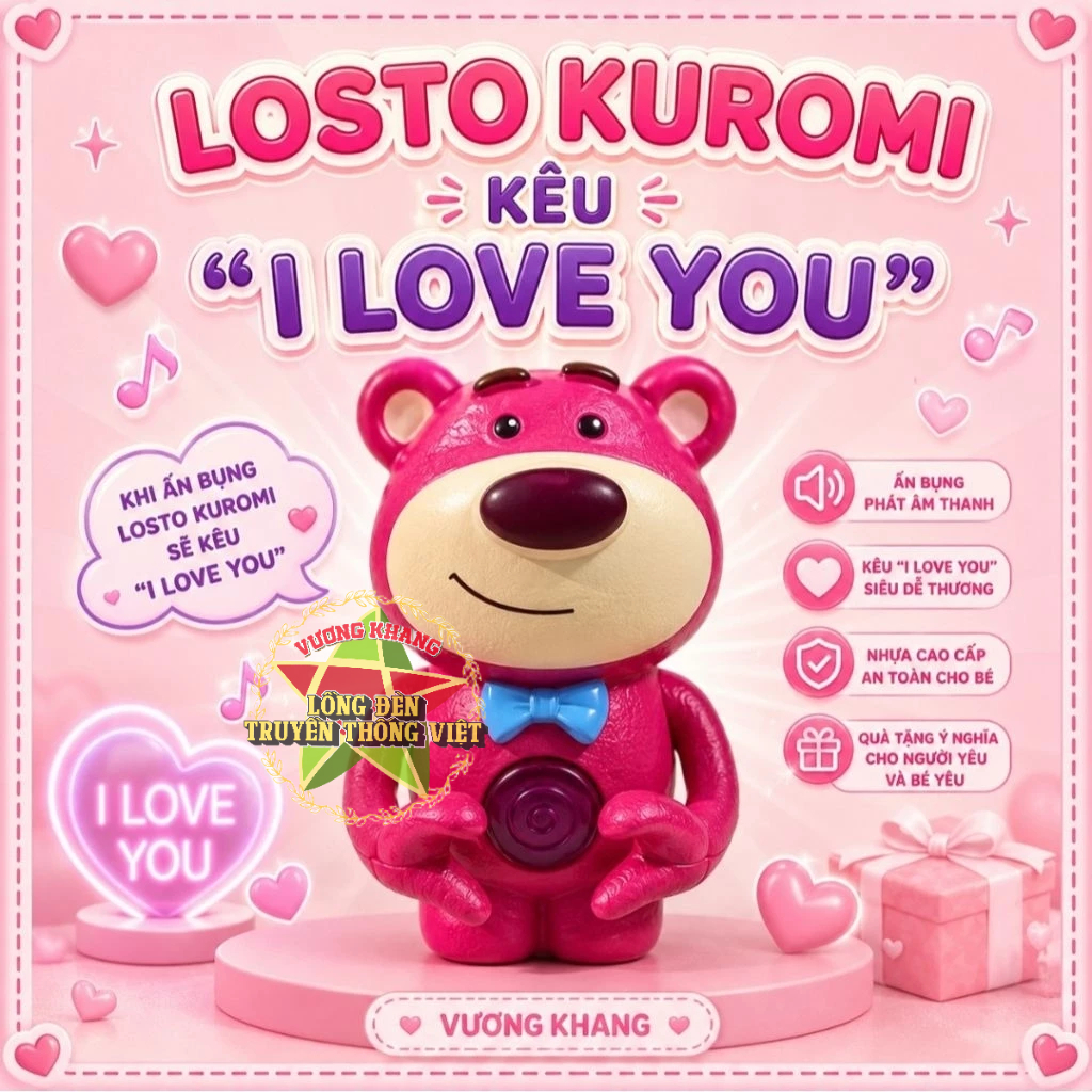 Kuromi Lotso I Love You Quà Tặng thể hiện tình yêu Hot Trend 2027 - Đồ chơi Cinnamoroll I love you f