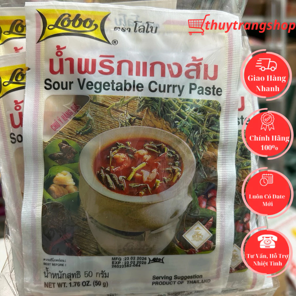 Gia Vị Lẩu Chua Labo Sour Vegetable Curry Paste Gói 50g