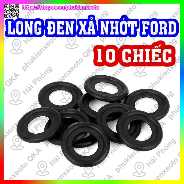 ( 10 CHIẾC) Long đen cao su ốc xả dầu nhớt ô tô, ốc rốn dầu Ford