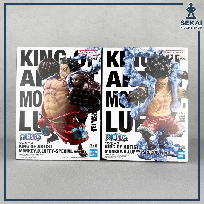 Mô Hình Chính Hãng MONKEY D. LUFFY GEAR 4 BOUNCE MAN & SNAKE MAN - ONE PIECE KING OF ARTIST