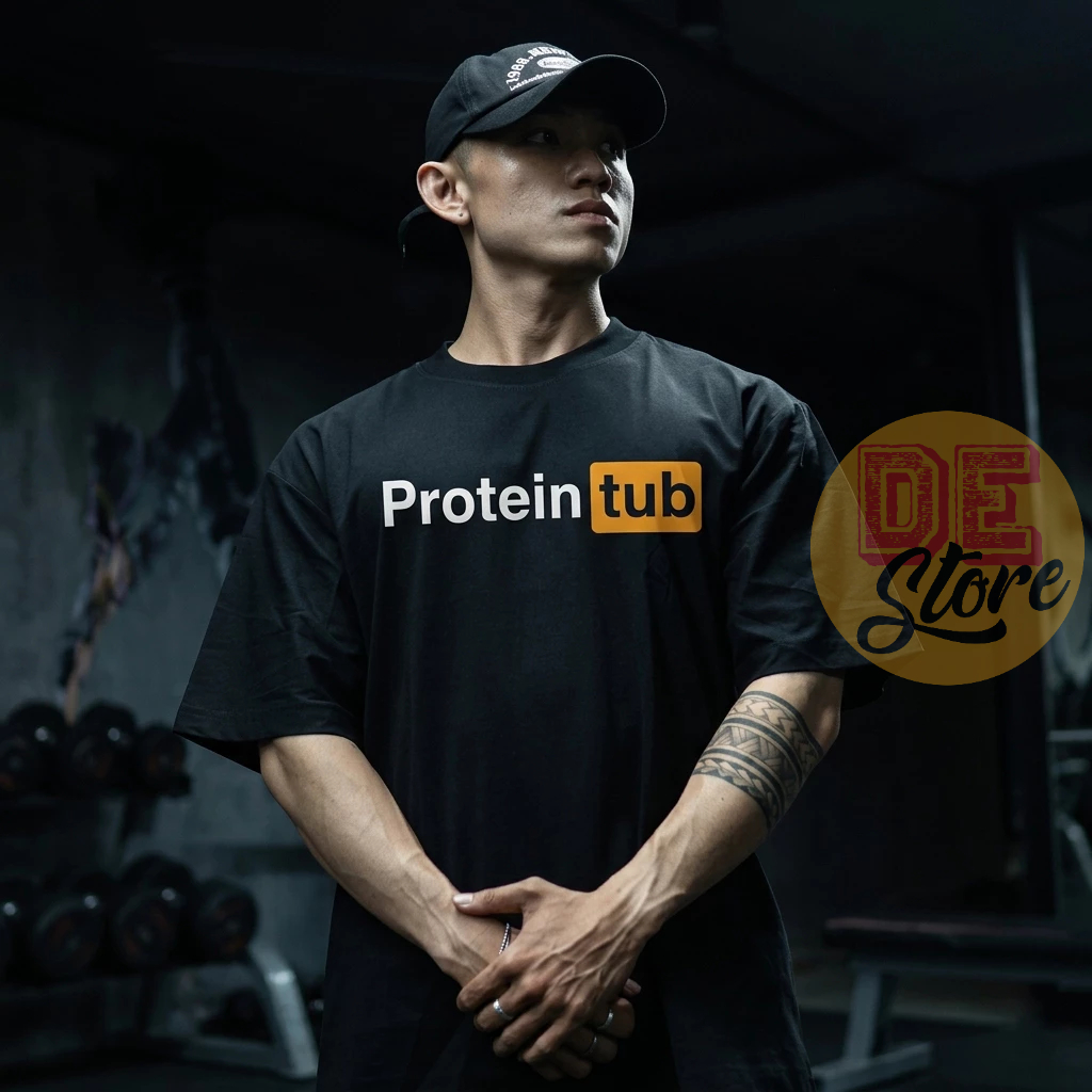 PROTEIN TUB T-SHIRT áo thun gym vải cotton 100% thoáng mát