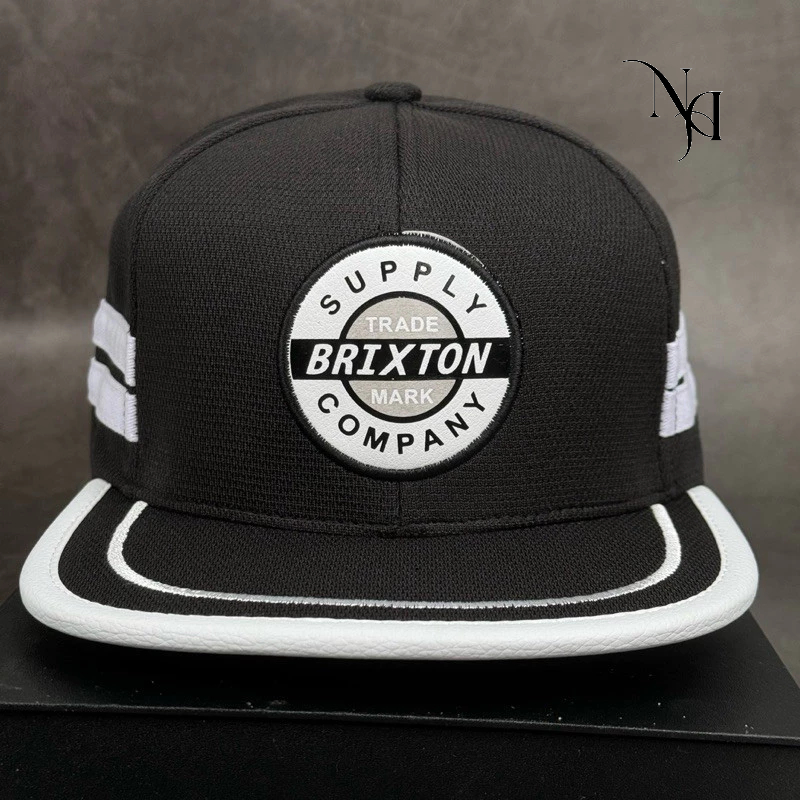 Mũ Hiphop , Nón SnapBack Thể Thao Kaki Thêu BRIXTON Thời Trang Phong Cách Nam Nữ
